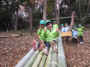 竹の滑り台